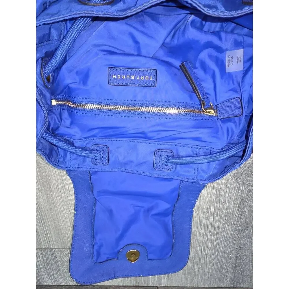Tory Burch Scout Medium Nylon Backpack Royal Blue B0000667